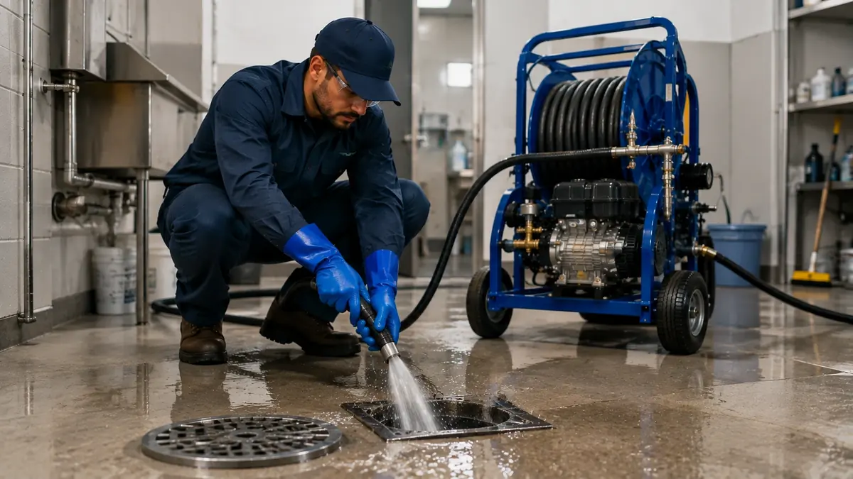 Floor Drain Hydro Jet Cleaning in Keene