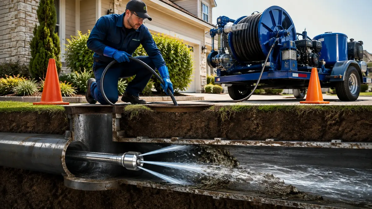 Main Sewer Line Hydro Jet Cleaning in Keene